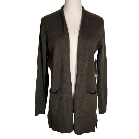 Pink Clover Olive Green Open Front Cardigan New With Tags Women's Size S - Picture 5 of 15